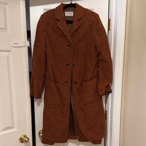 Marc Jacobs Brown Houndstooth Trench Coat
